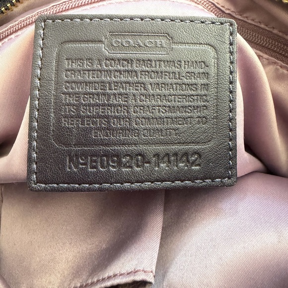 Coach Brooke Hobo Plum Pebbled Leather Gold Hardware Excellent Condition - Picture 6 of 8